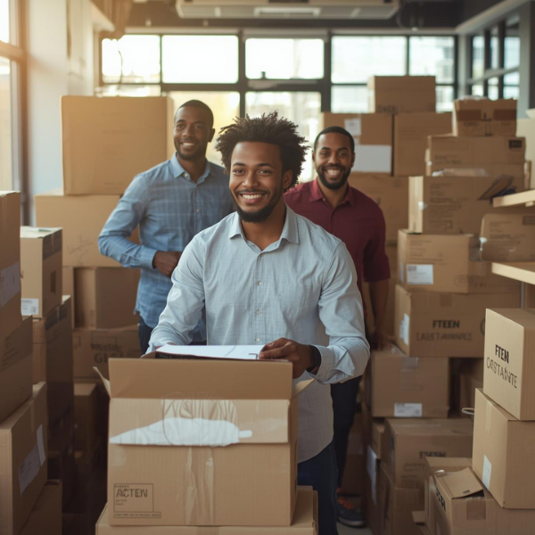 Service client BruxMove répondant aux demandes de devis